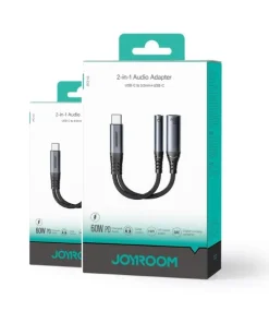 JOYROOM 2-in-1 Type-C Audio Adapter – 3.5mm Jack + Charging Port - high quality