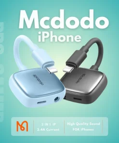 Mcdodo Lightning Audio & Charging Splitter – 3.5mm + Fast Charging - Latest